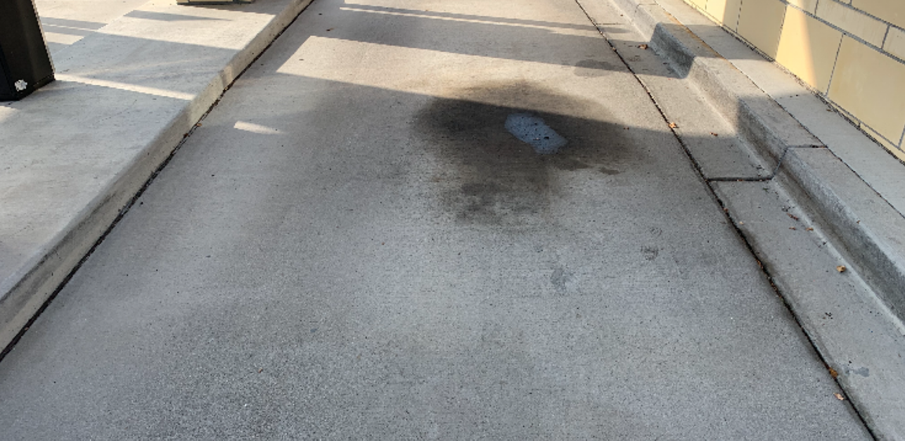 Grease stain cleaning before
